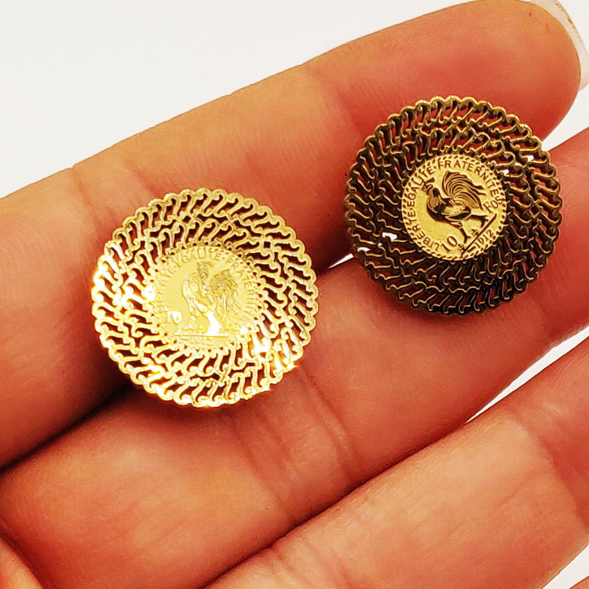Boucles d'oreilles Louise Coq Oriental Luxe