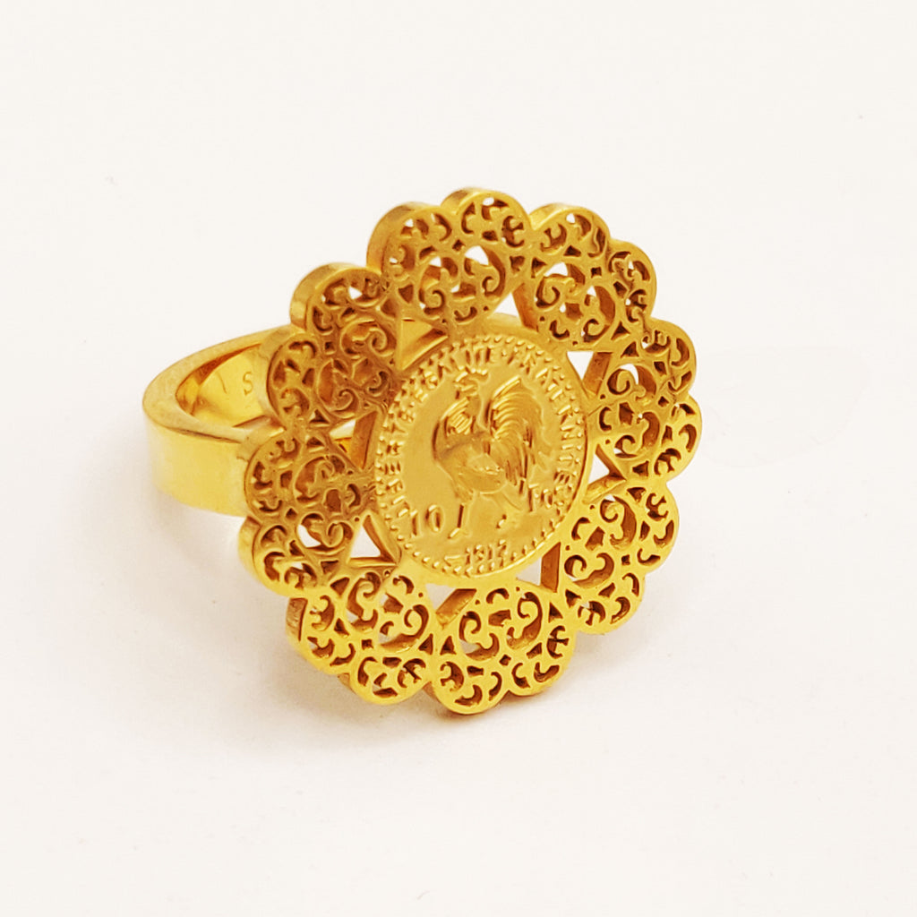 Bague Louise Coq Oriental Coeurs Luxe
