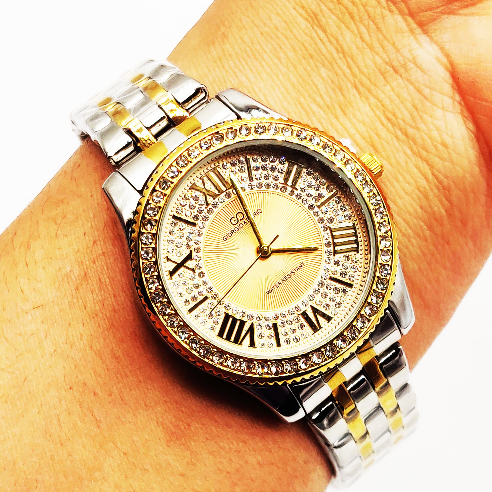 Montre Giorgio & Dario EU6498 Bracelet Argenté et Doré Fond Doré