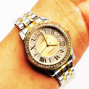 Montre Giorgio & Dario EU6498 Bracelet Argenté et Doré Fond Doré