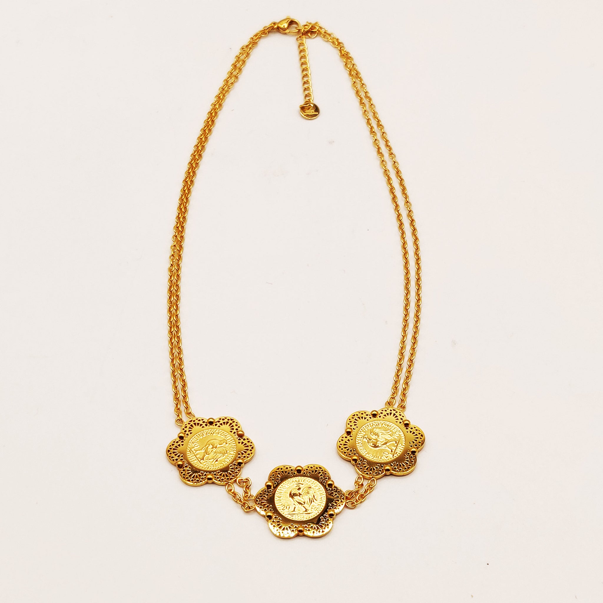 Collier Multi Louise Coq Rosaces Orientales Luxe