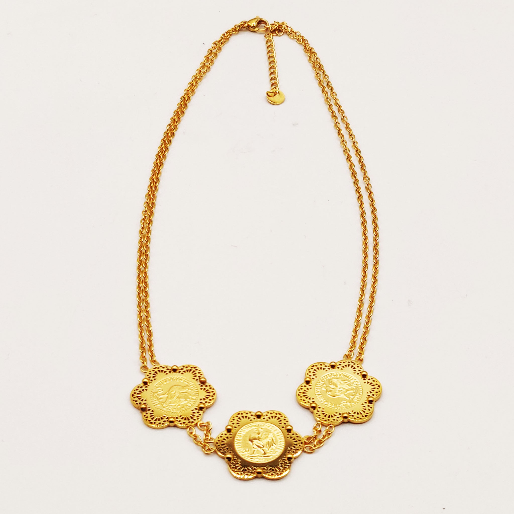 Collier Multi Louise Coq Rosaces Orientales Luxe