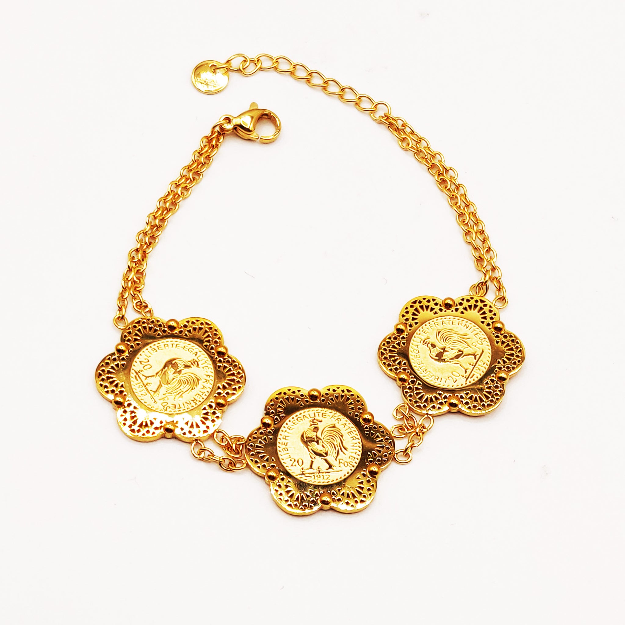 Bracelet Multi Louise Coq Rosaces Orientales Luxe