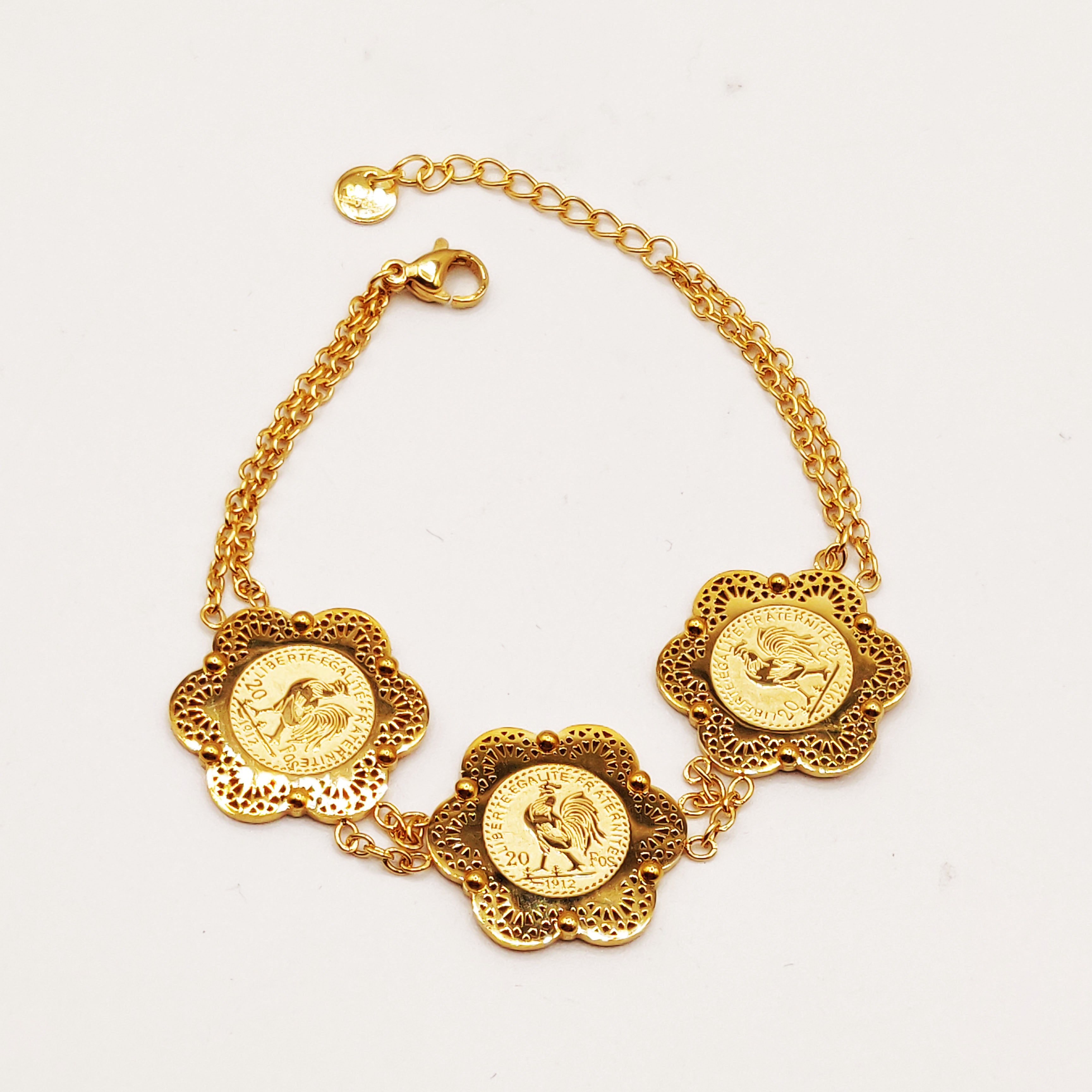 Bracelet Multi Louise Coq Rosaces Orientales Luxe
