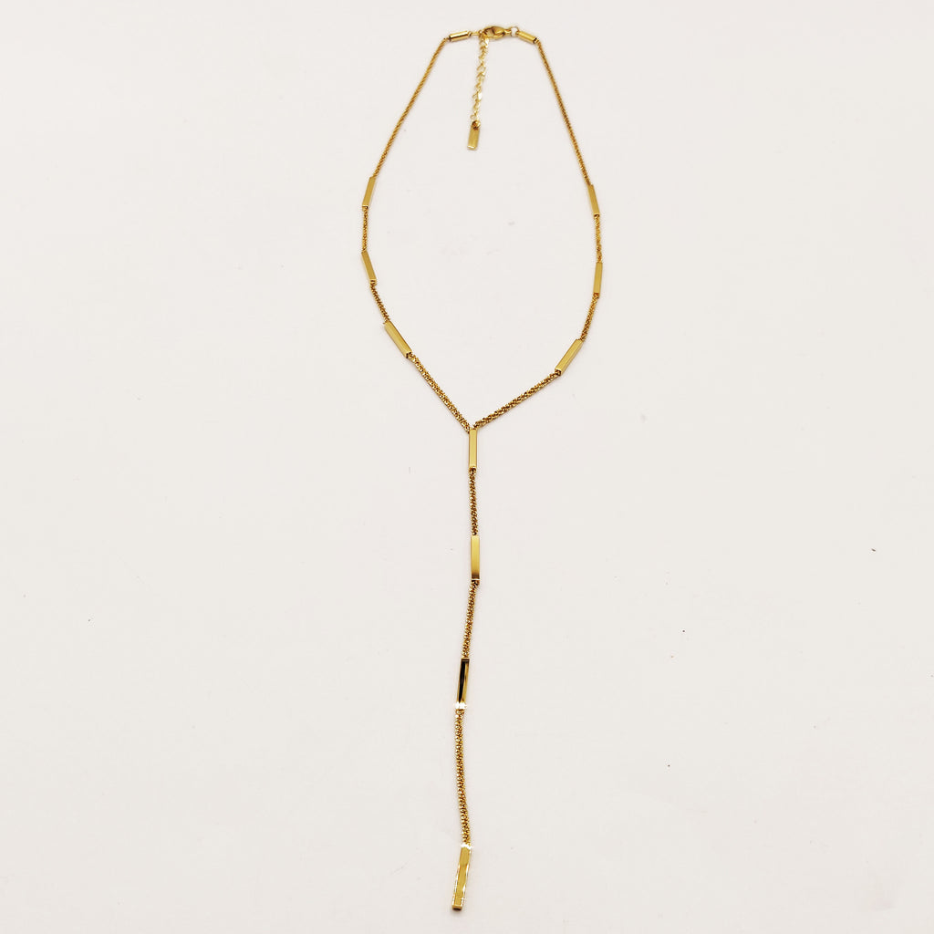 Collier Chaîne Barres Dorées Descendant
