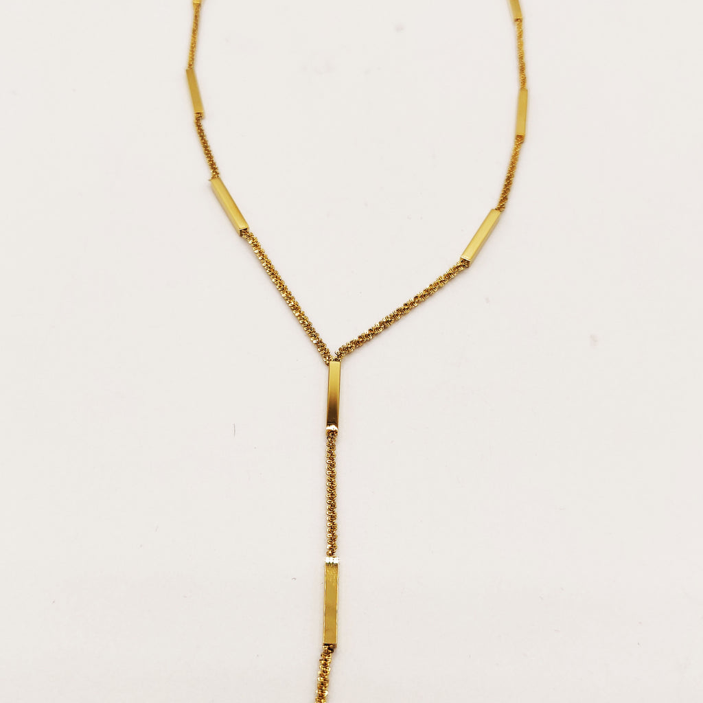 Collier Chaîne Barres Dorées Descendant
