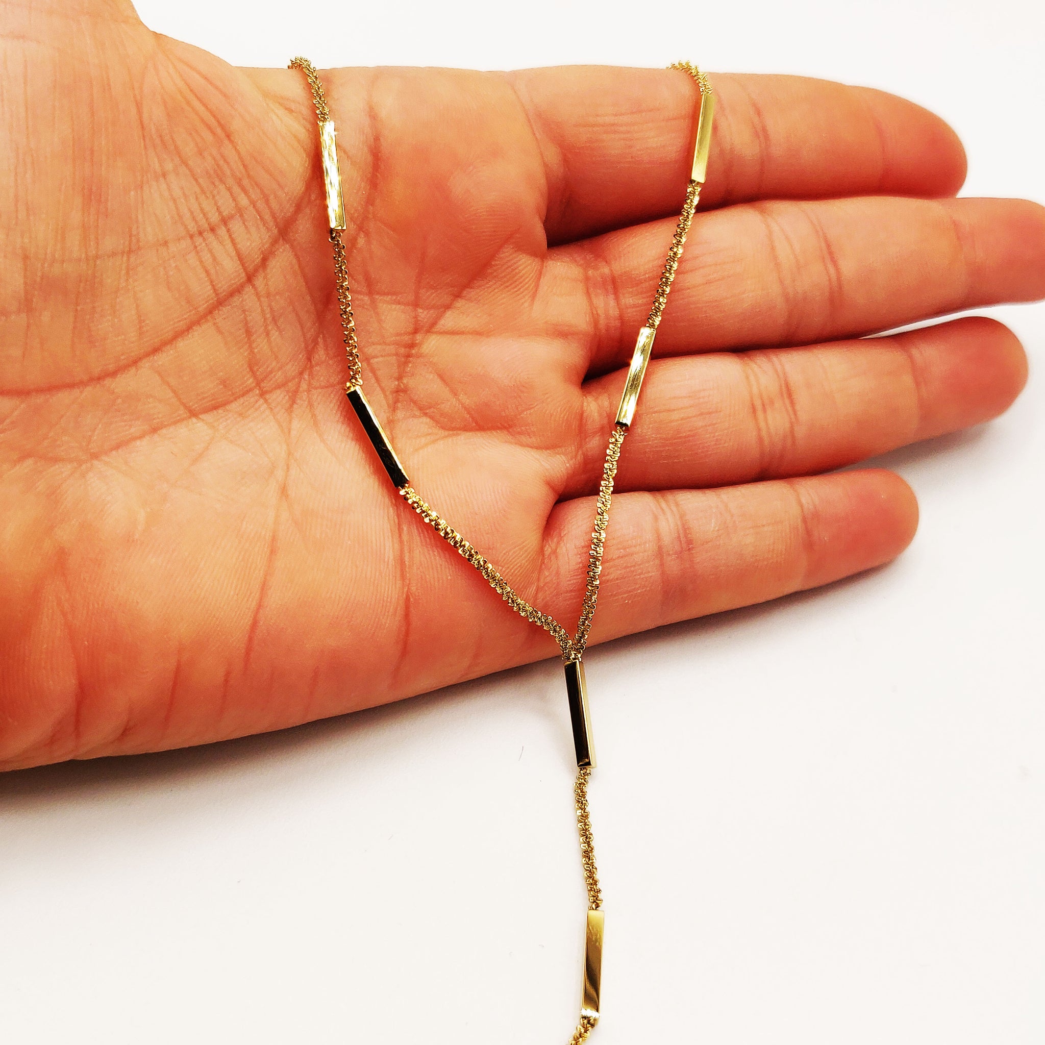 Collier Chaîne Barres Dorées Descendant
