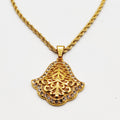 Collier Torsade Main de Fatma Motifs Orientaux Tour Cristaux Luxe