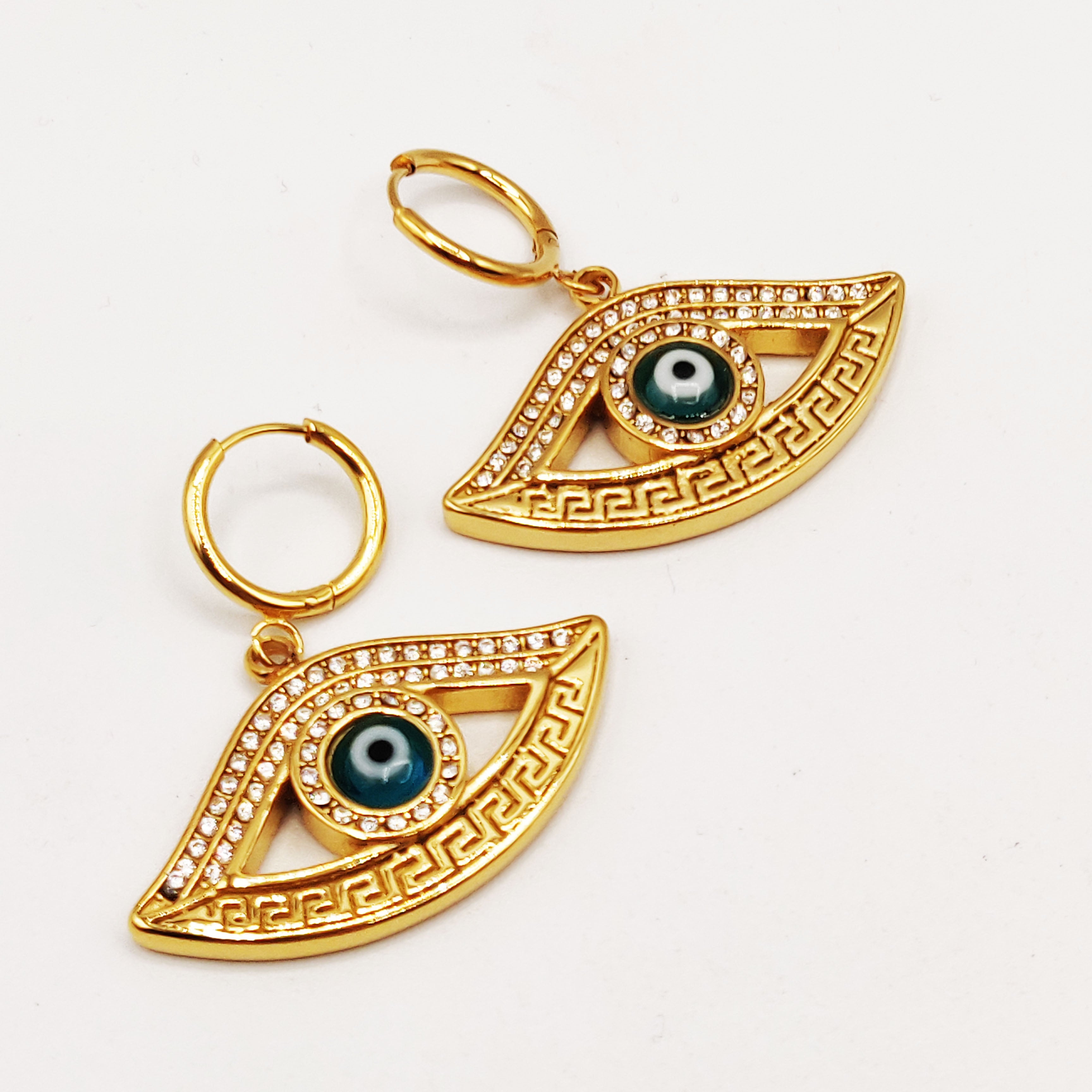Boucles d'oreilles Torsade Oeil V Luxe