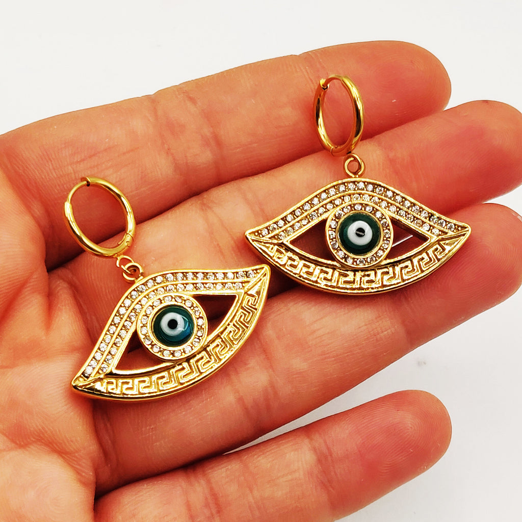 Boucles d'oreilles Torsade Oeil V Luxe