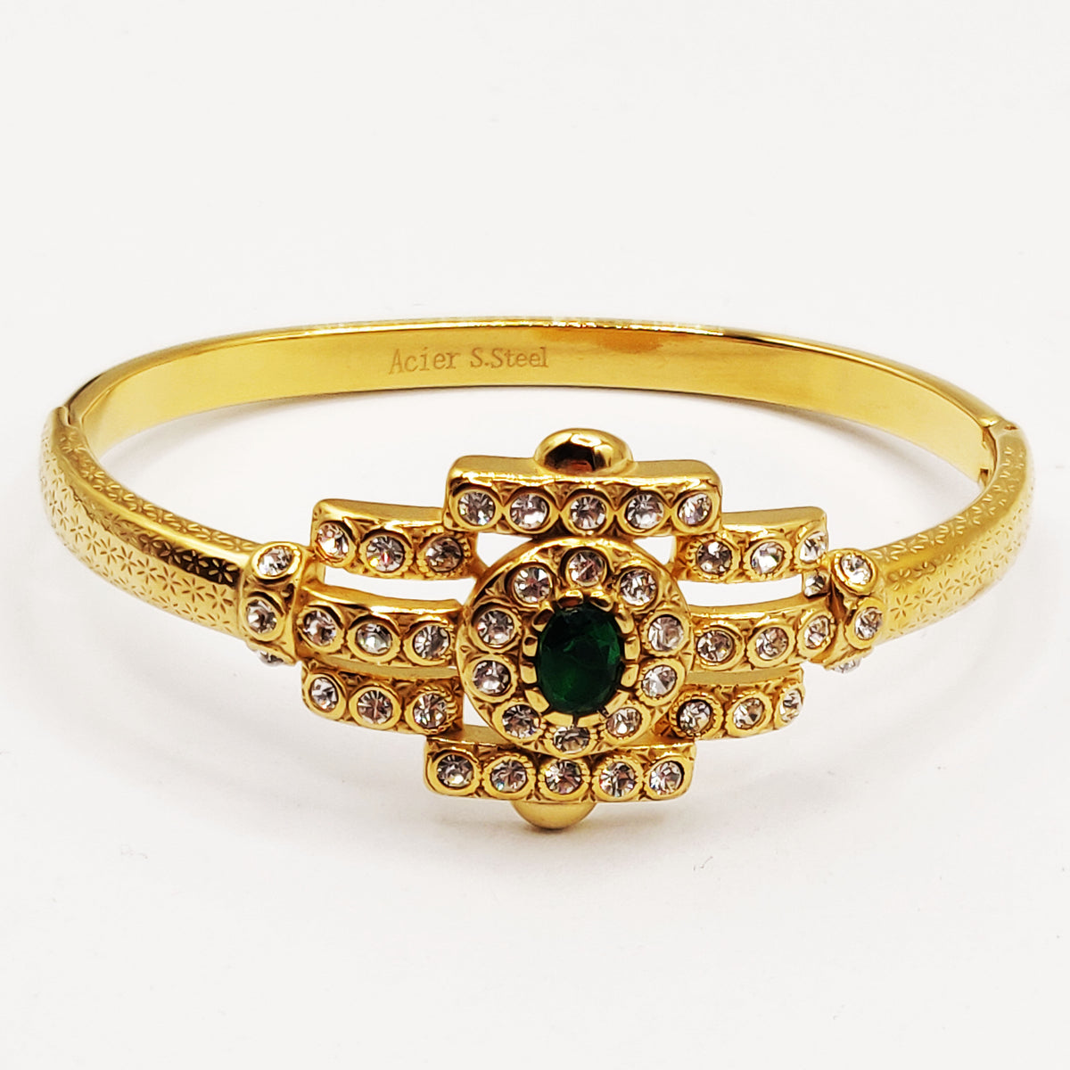 Bracelet Rigide Beldi Pierre Verte Luxe