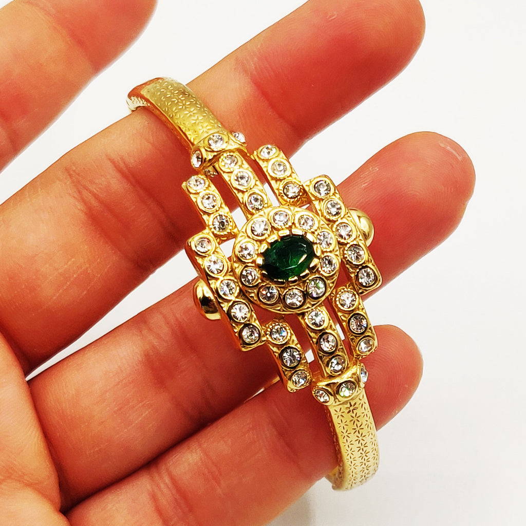 Bracelet Rigide Beldi Pierre Verte Luxe