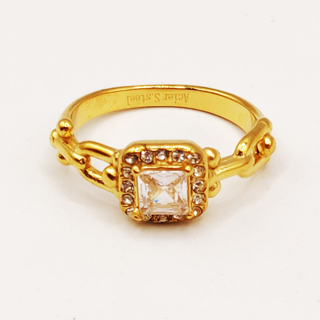 Bague T Luxe Cristal Carré