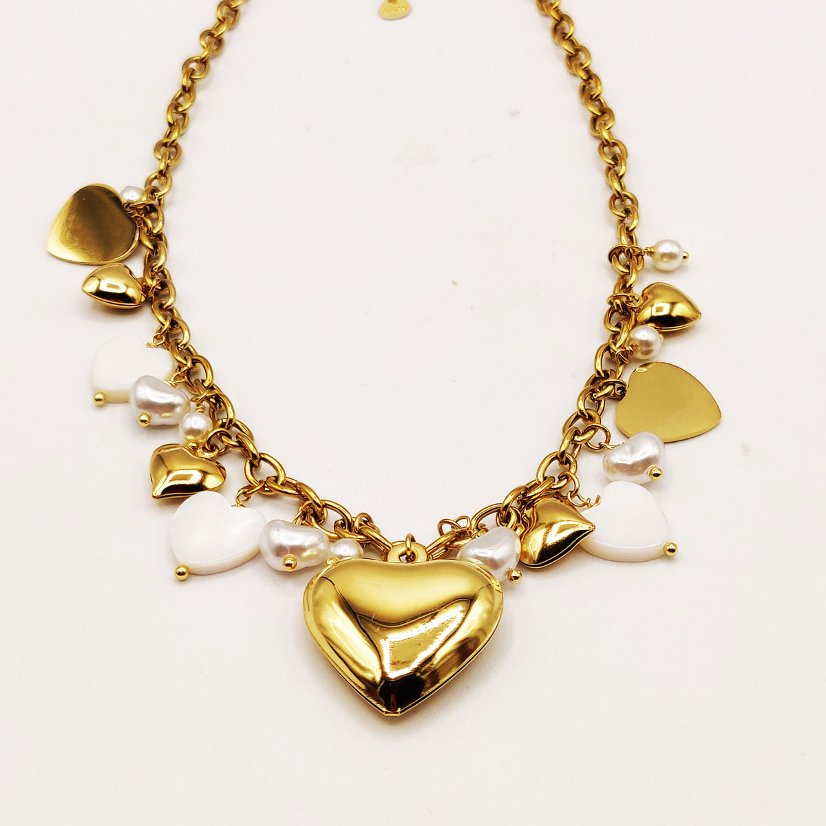 Collier Chaîne Bibelots Multi Coeurs Luxe