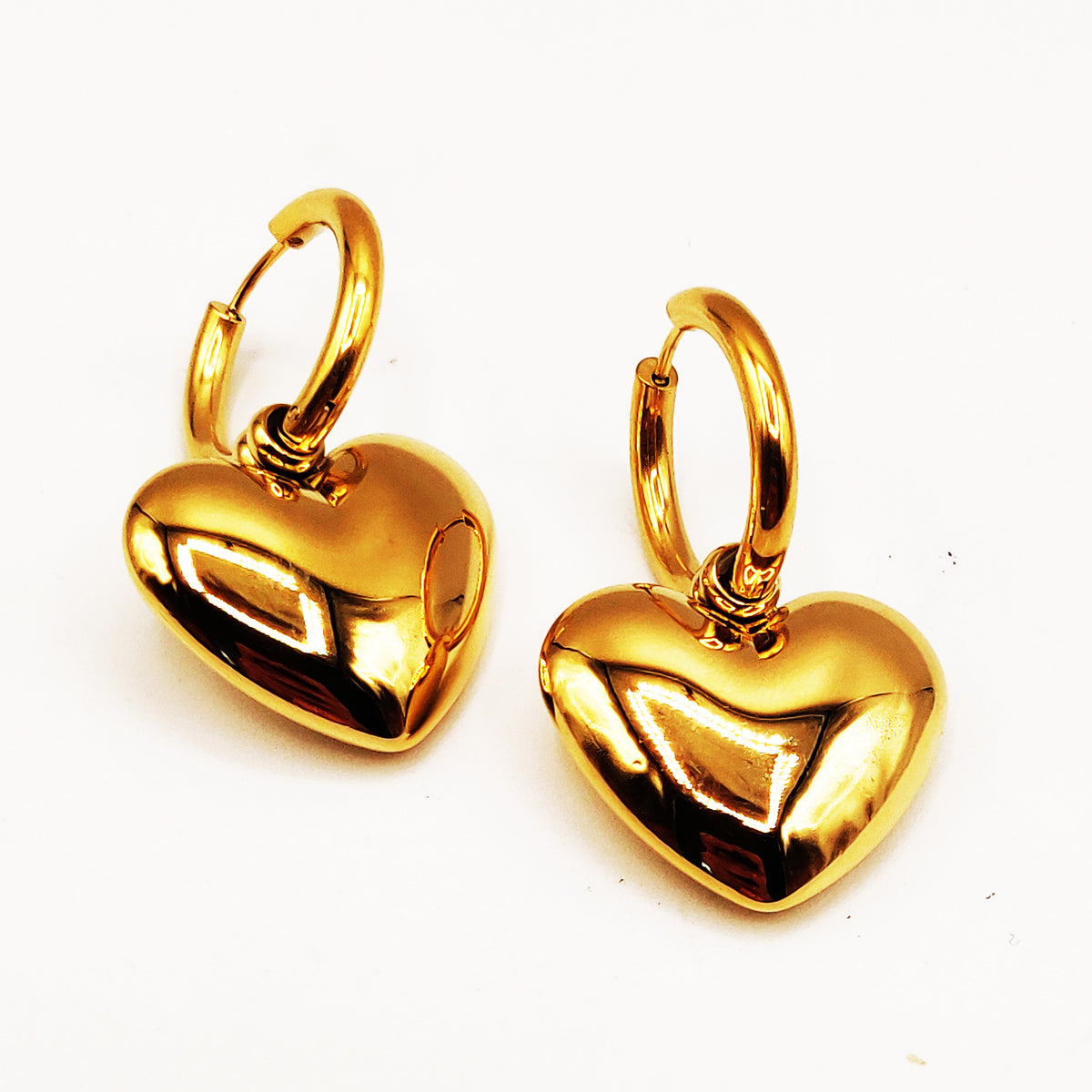 Boucles d'oreilles Chaîne Bibelots Multi Coeurs Luxe