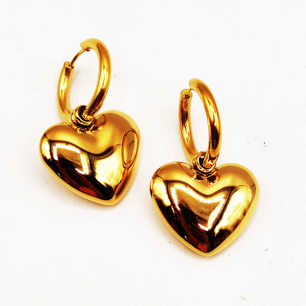 Boucles d'oreilles Chaîne Bibelots Multi Coeurs Luxe