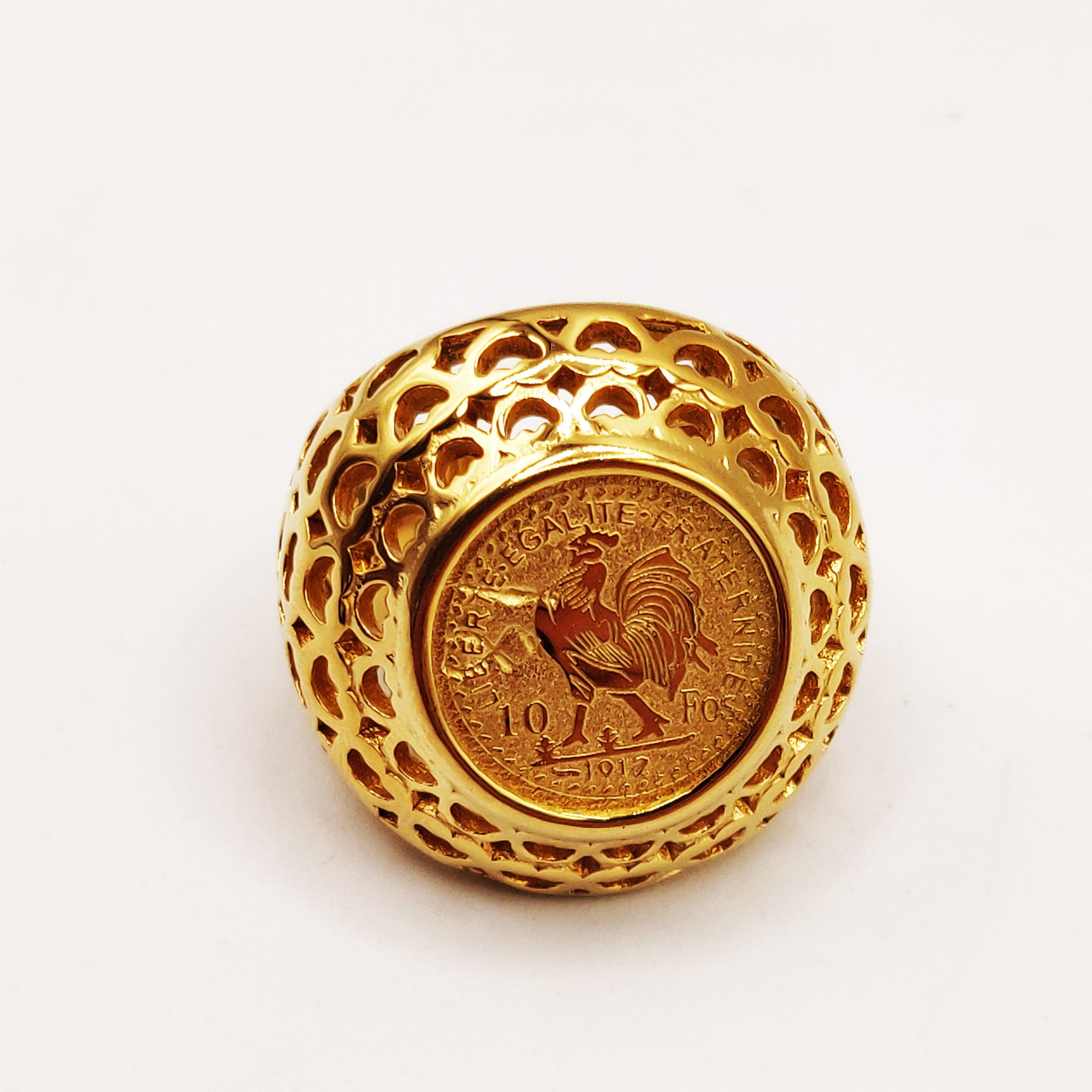 Bague Large Louise Coq Trous Luxe