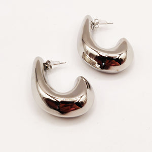 Boucles d'oreilles Crochets Argentés Luxe
