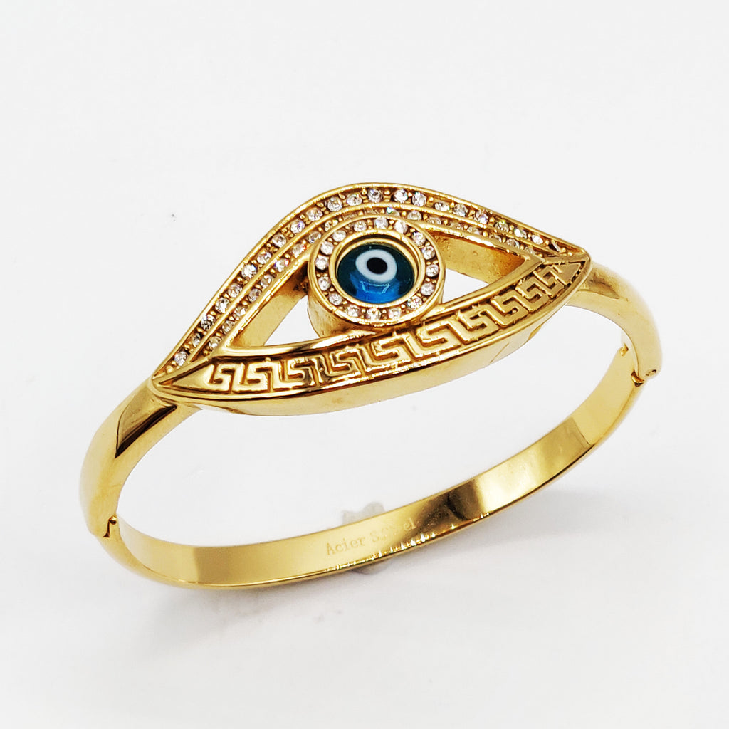 Bracelet Rigide Oeil Bleu V Luxe