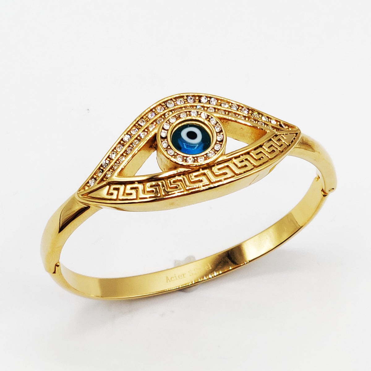 Bracelet Rigide Oeil Bleu V Luxe
