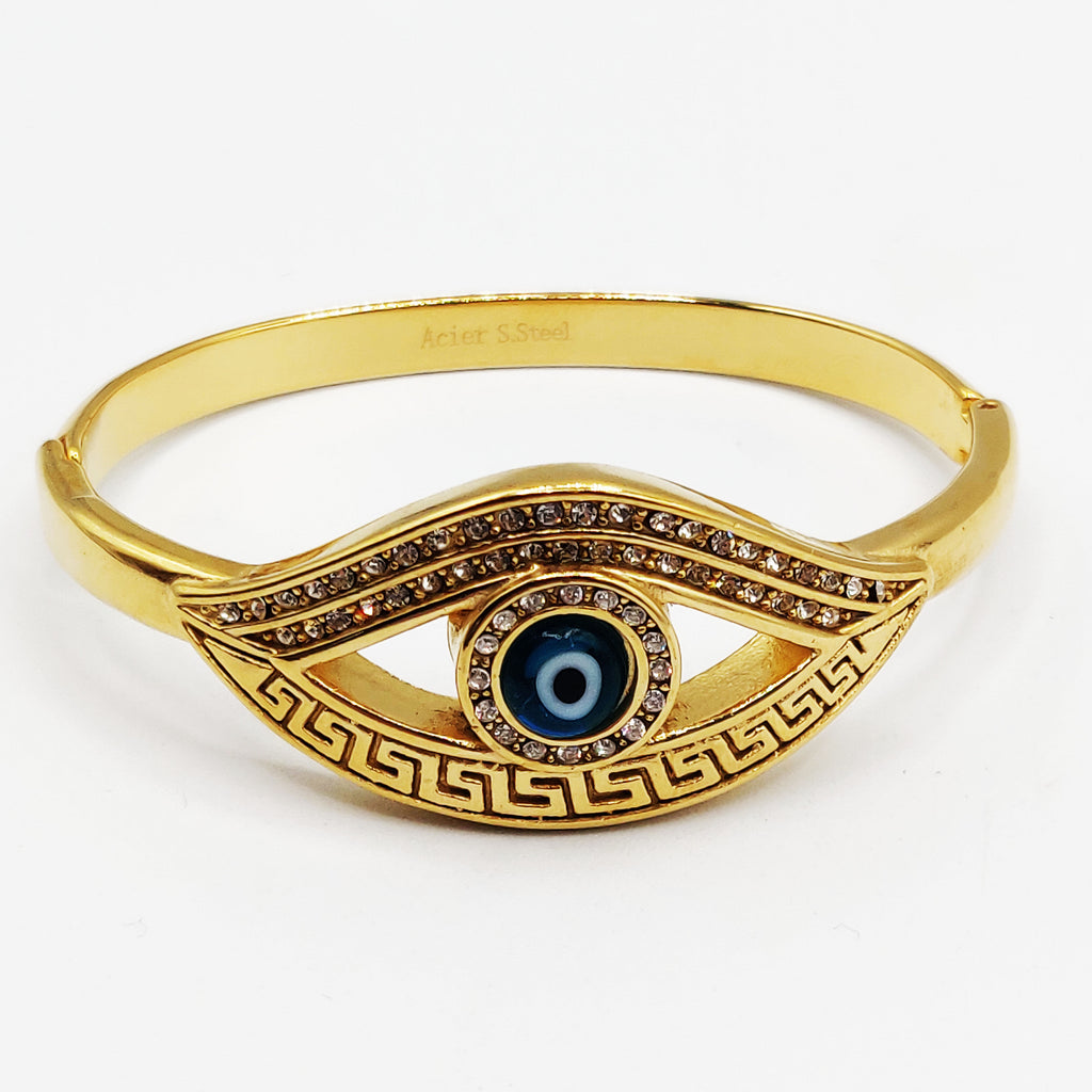 Bracelet Rigide Oeil Bleu V Luxe