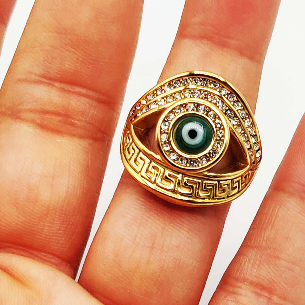 Bague Oeil Bleu V Luxe