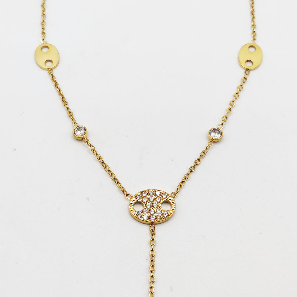 Collier Graines de Café Plates Descendant