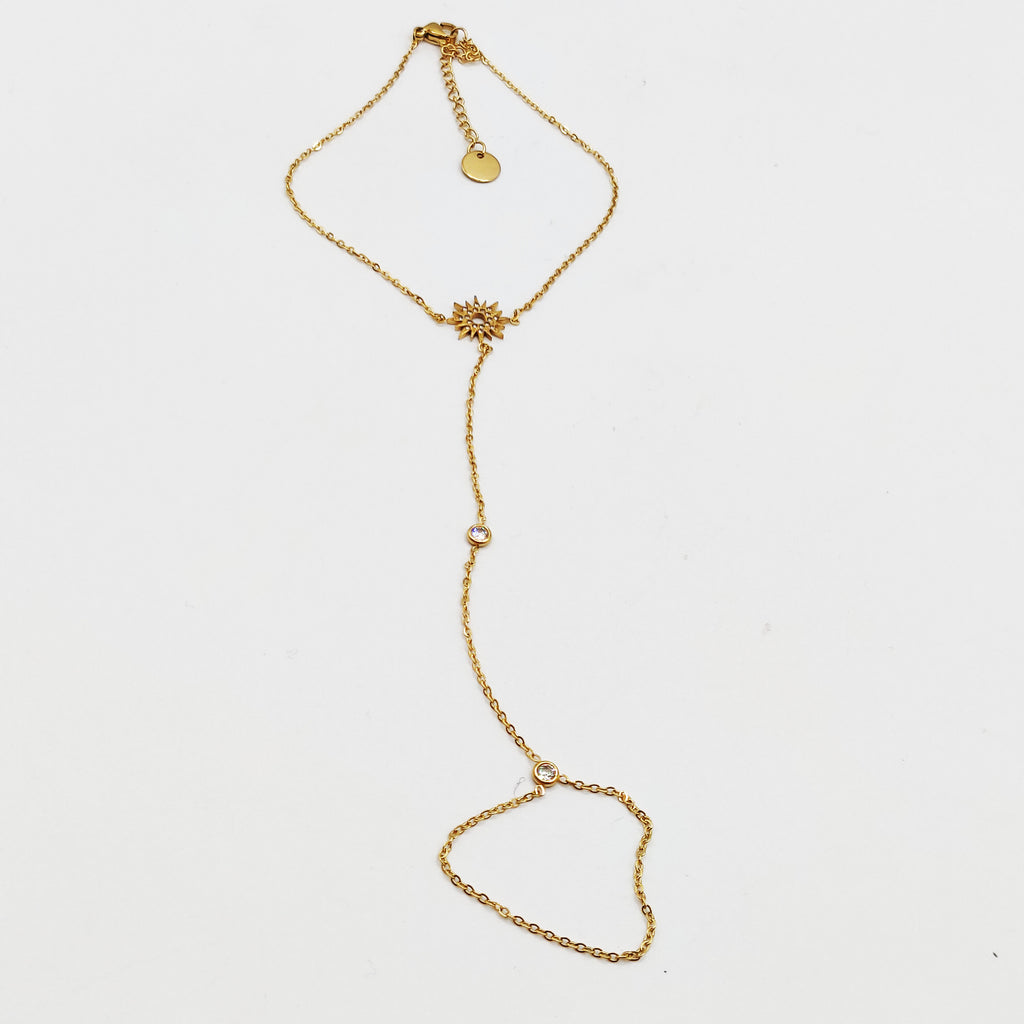 Chaîne de Cheville / Orteil Soleil Cristaux