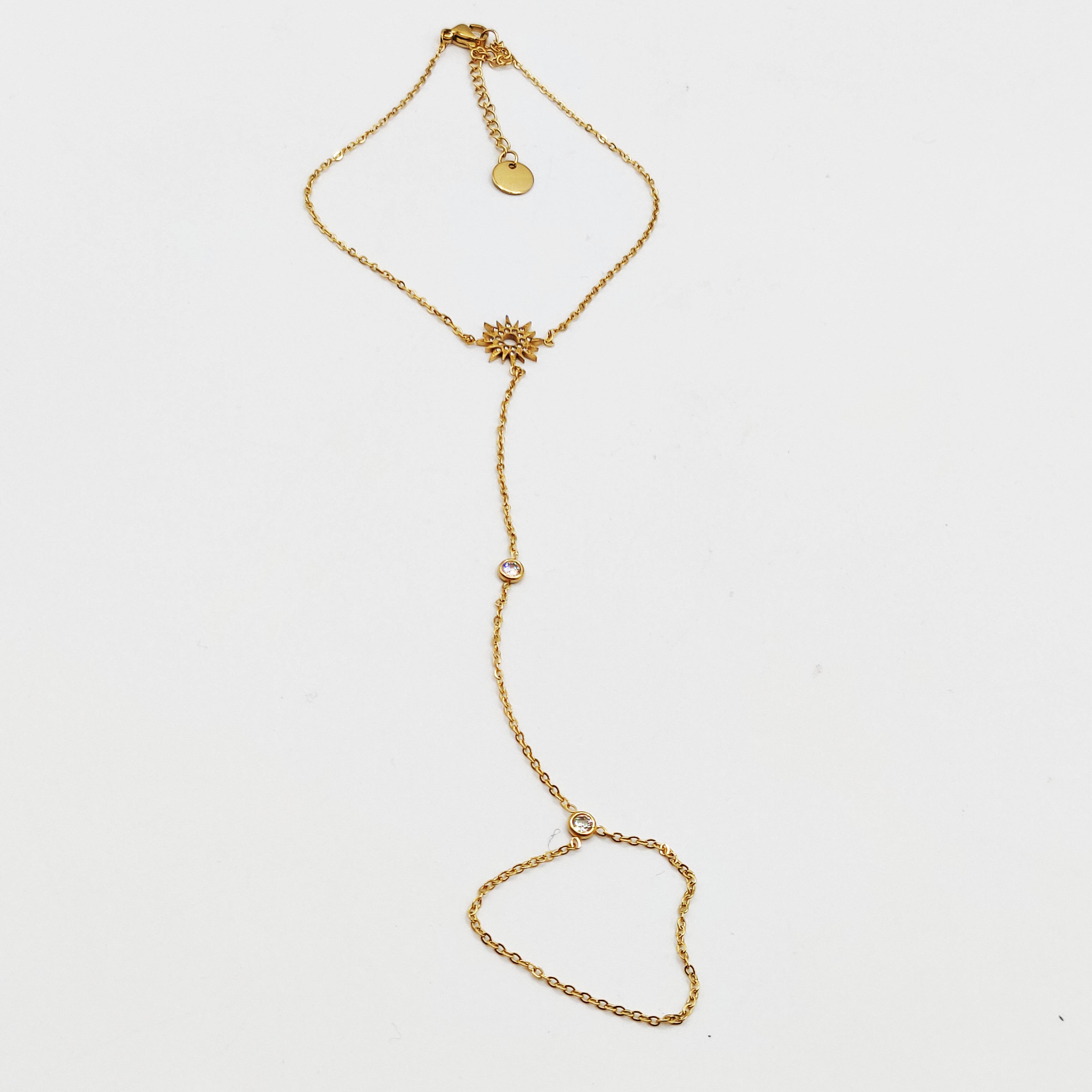 Chaîne de Cheville / Orteil Soleil Cristaux