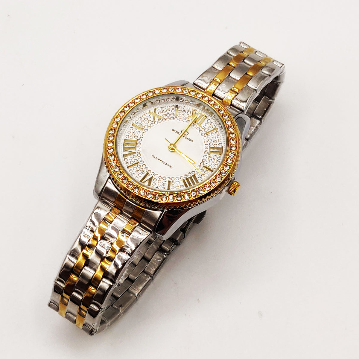 Montre Giorgio & Dario EU6498 Bracelet Argenté et Doré Fond Blanc