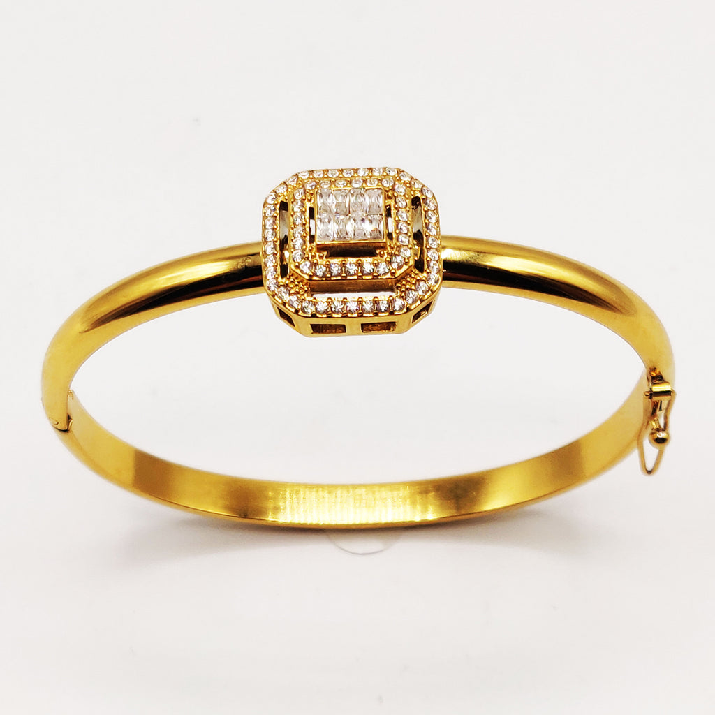 Bracelet Rigide Carré HC Luxe Doré