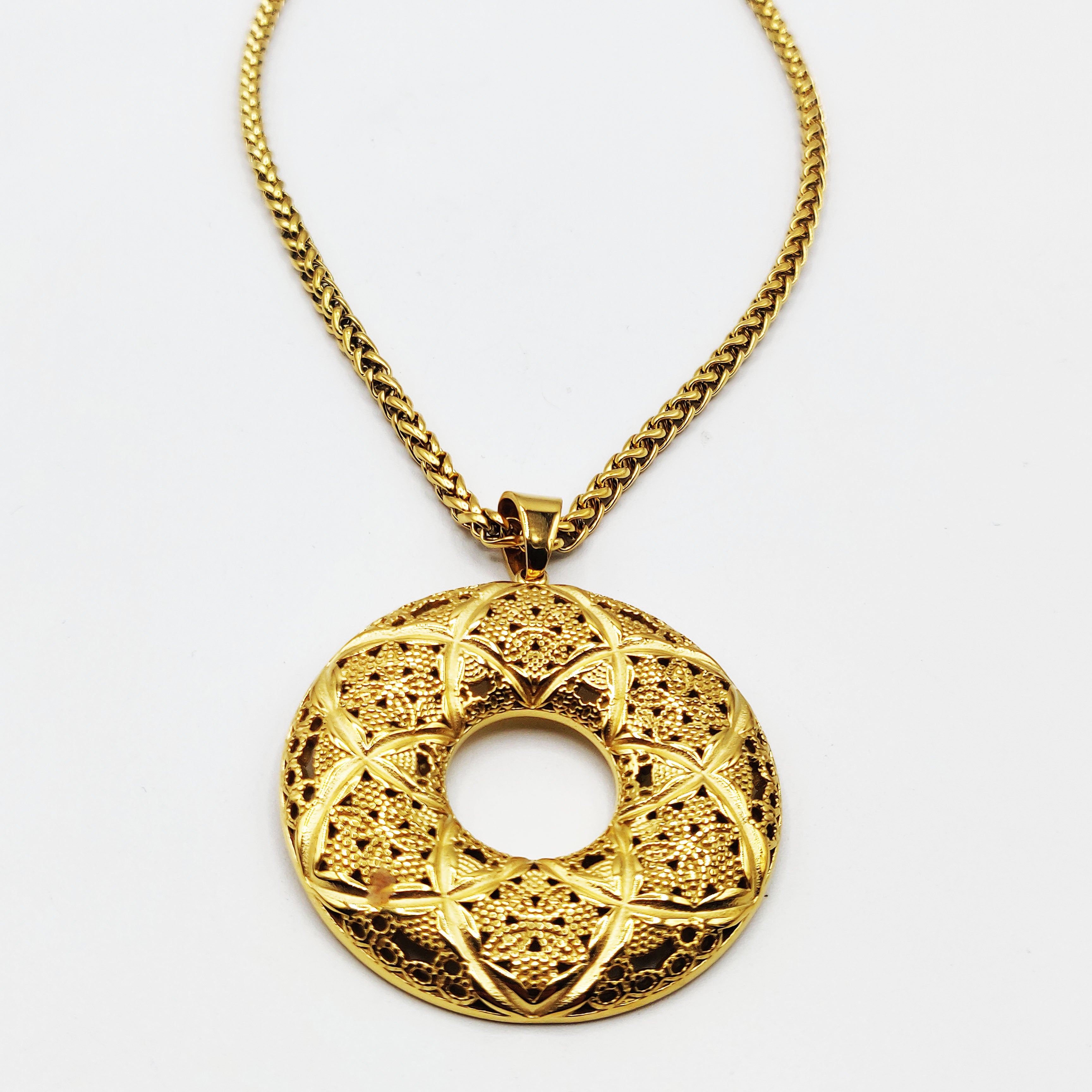 Collier Torsade Cercle Motifs Orientaux Fleurs X Luxe