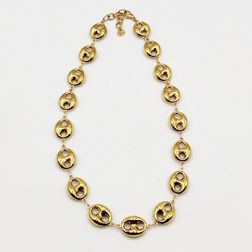Collier Bibelots Grandes Graînes de Café Luxe