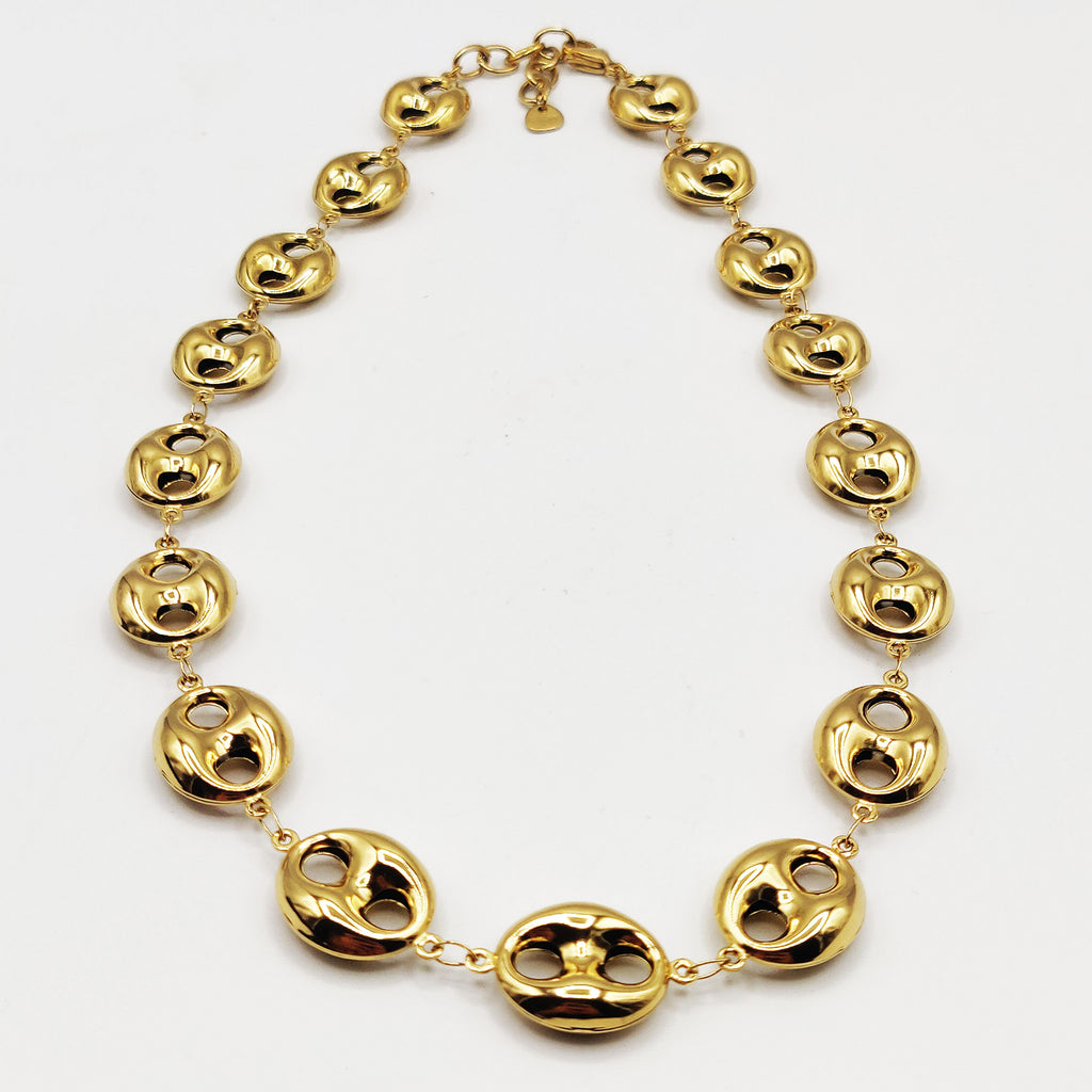 Collier Bibelots Grandes Graînes de Café Luxe