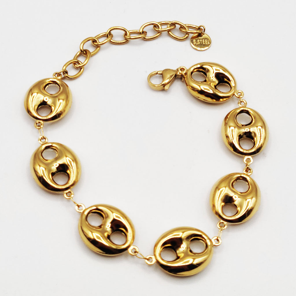 Bracelet Bibelots Grandes Graînes de Café Luxe