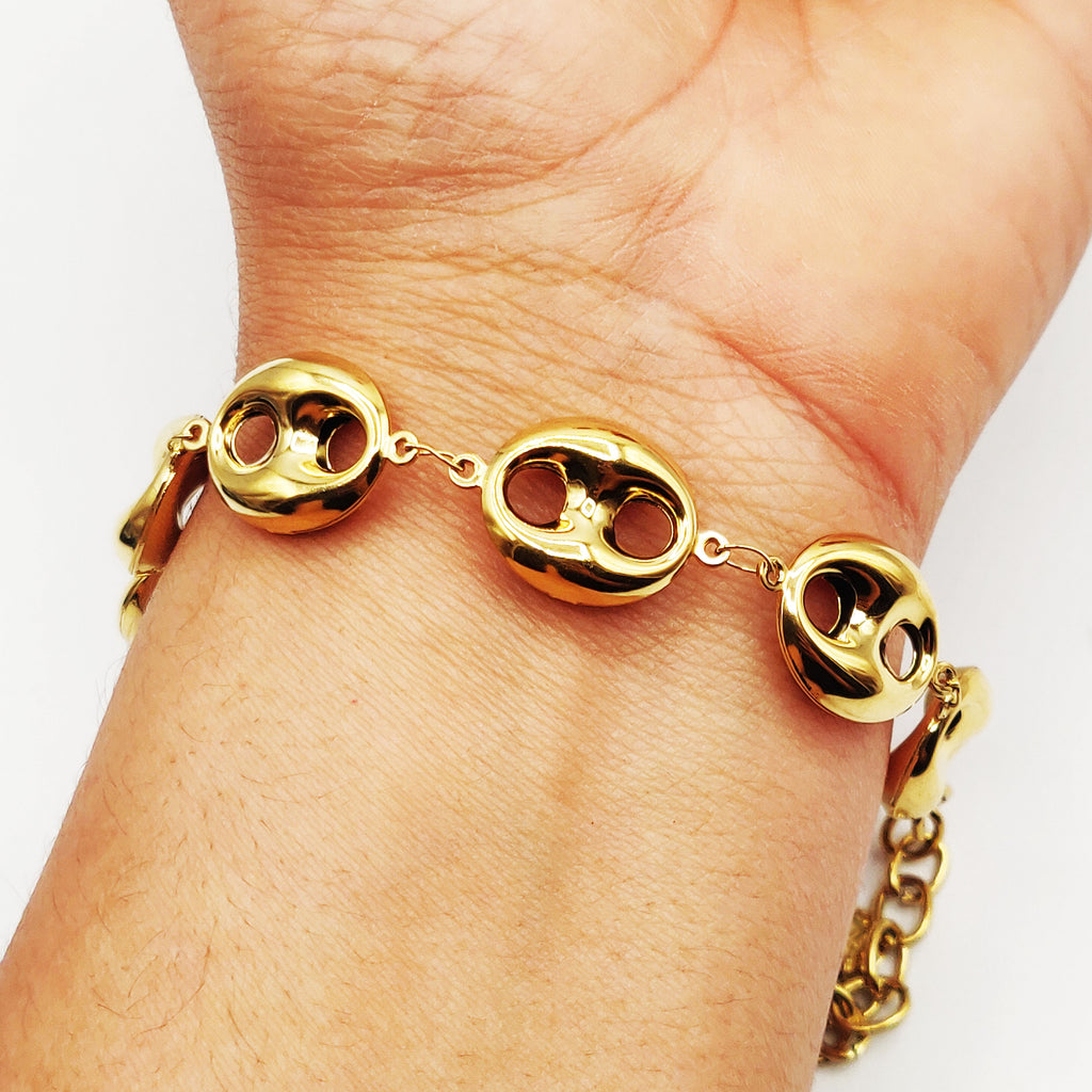 Bracelet Bibelots Grandes Graînes de Café Luxe