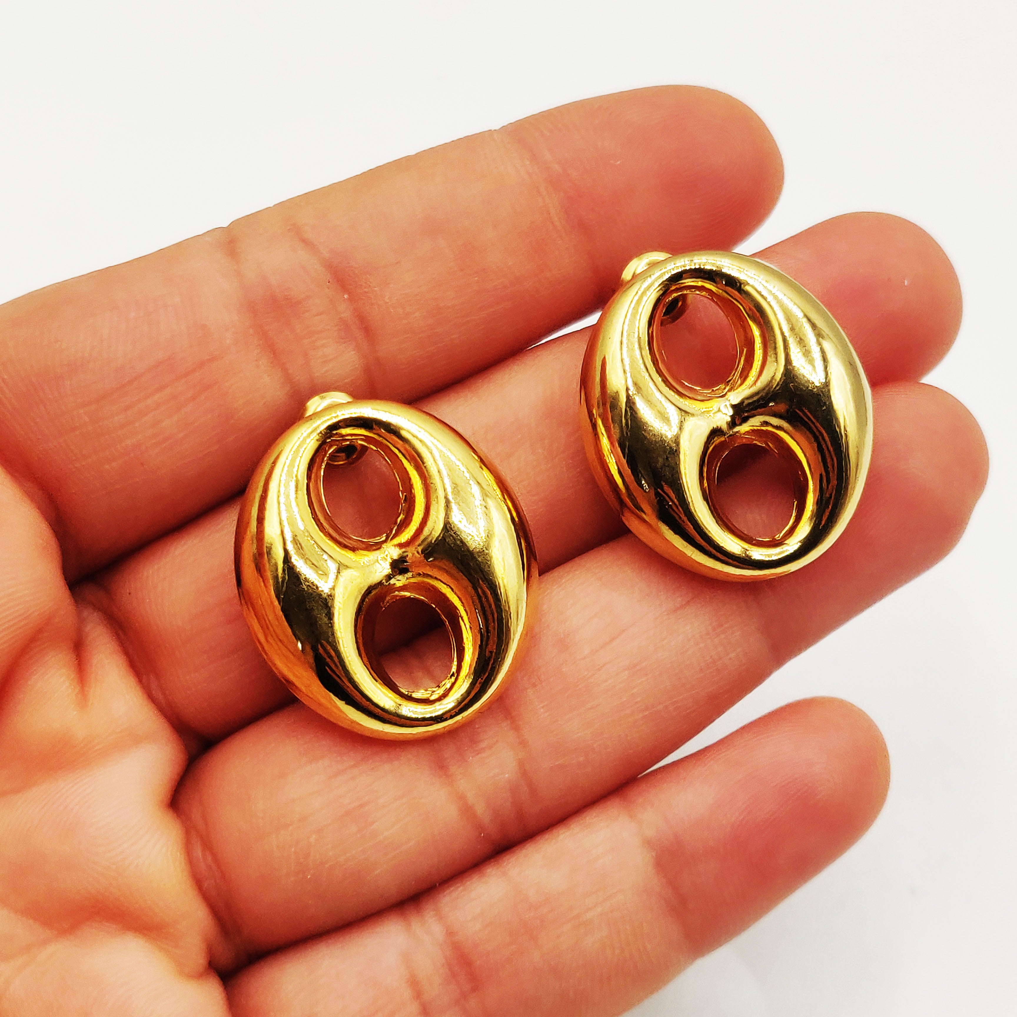 Boucles d'oreilles Grandes Graînes de Café Luxe