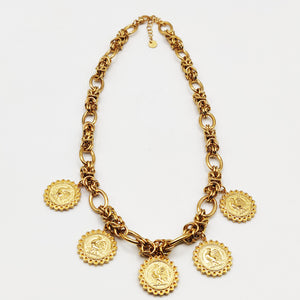 Collier Maille Royale Pendentifs Louise Coq Soleil Luxe