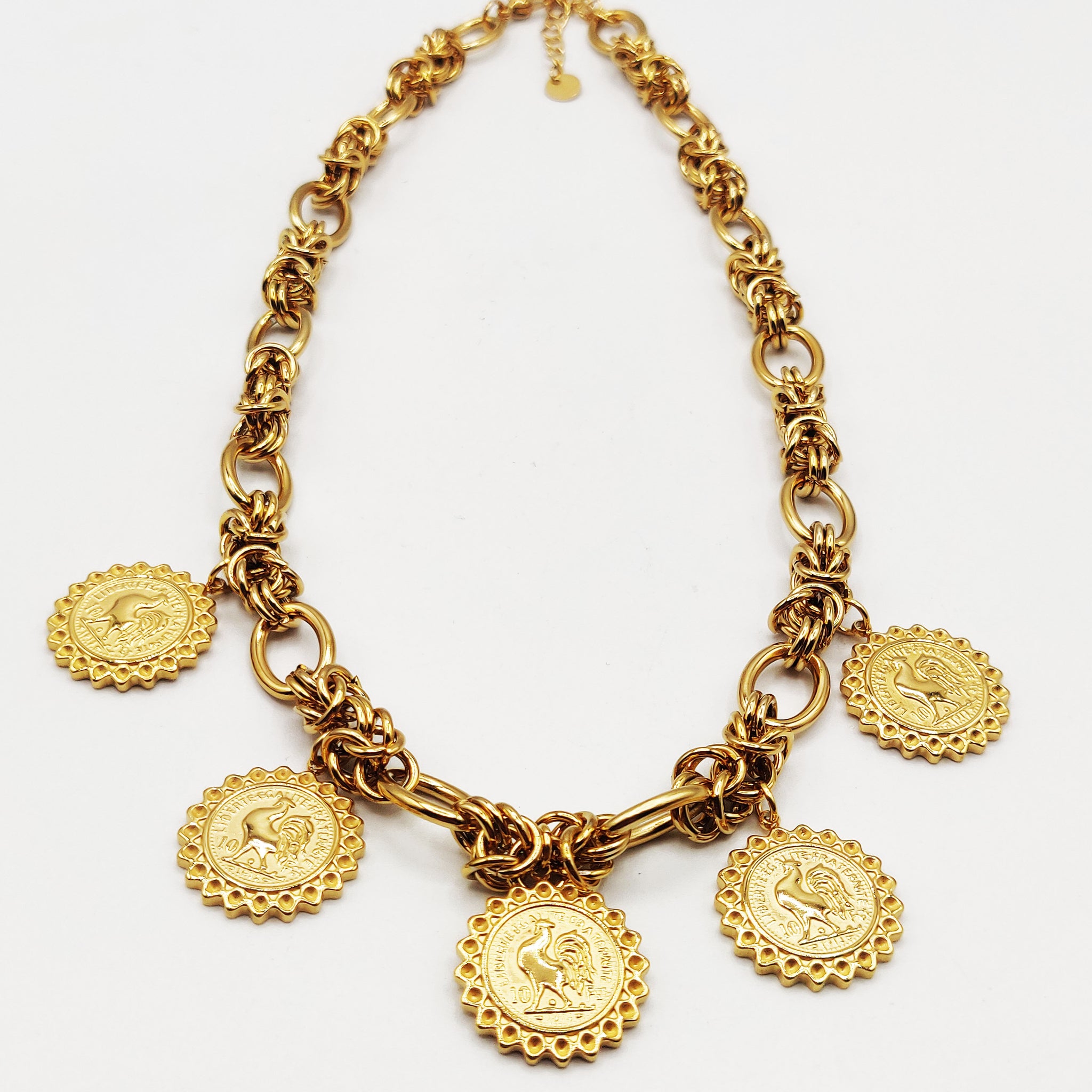 Collier Maille Royale Pendentifs Louise Coq Soleil Luxe