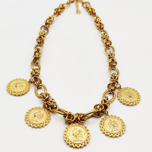 Collier Maille Royale Pendentifs Louise Coq Soleil Luxe