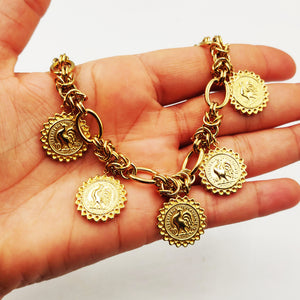 Collier Maille Royale Pendentifs Louise Coq Soleil Luxe