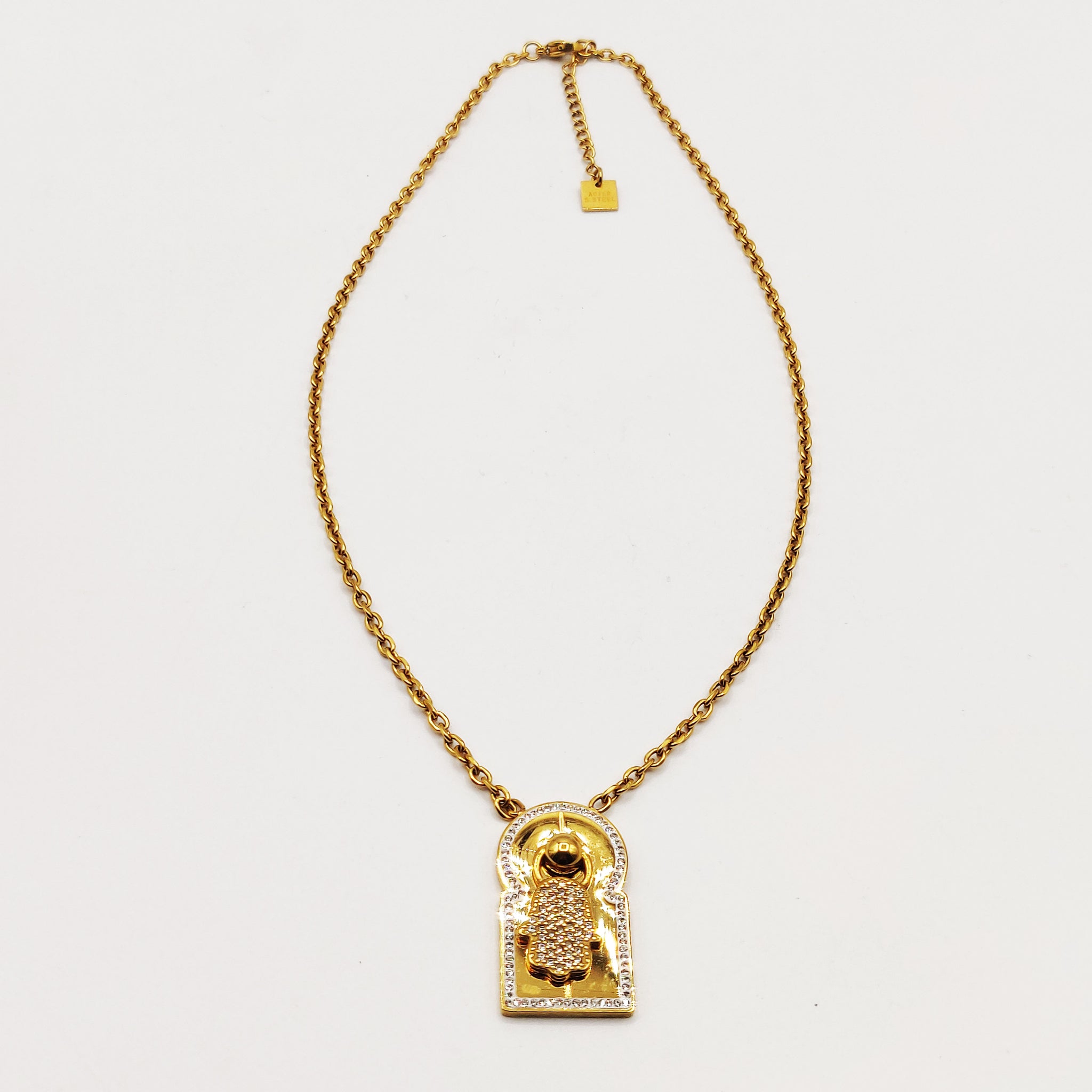 Collier Bab El Mansour Main de Fatma Cristaux