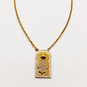 Collier Bab El Mansour Main de Fatma Cristaux