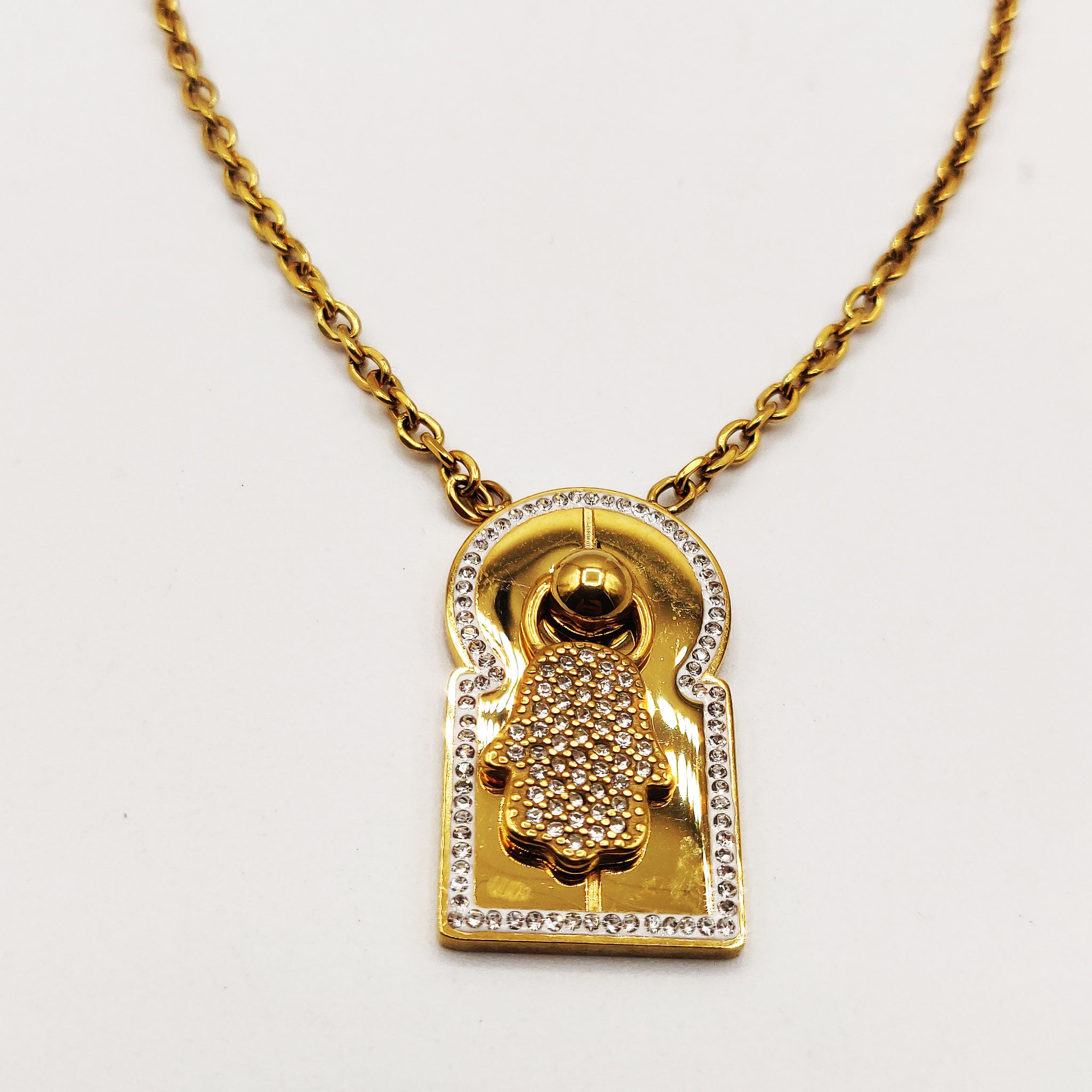 Collier Bab El Mansour Main de Fatma Cristaux