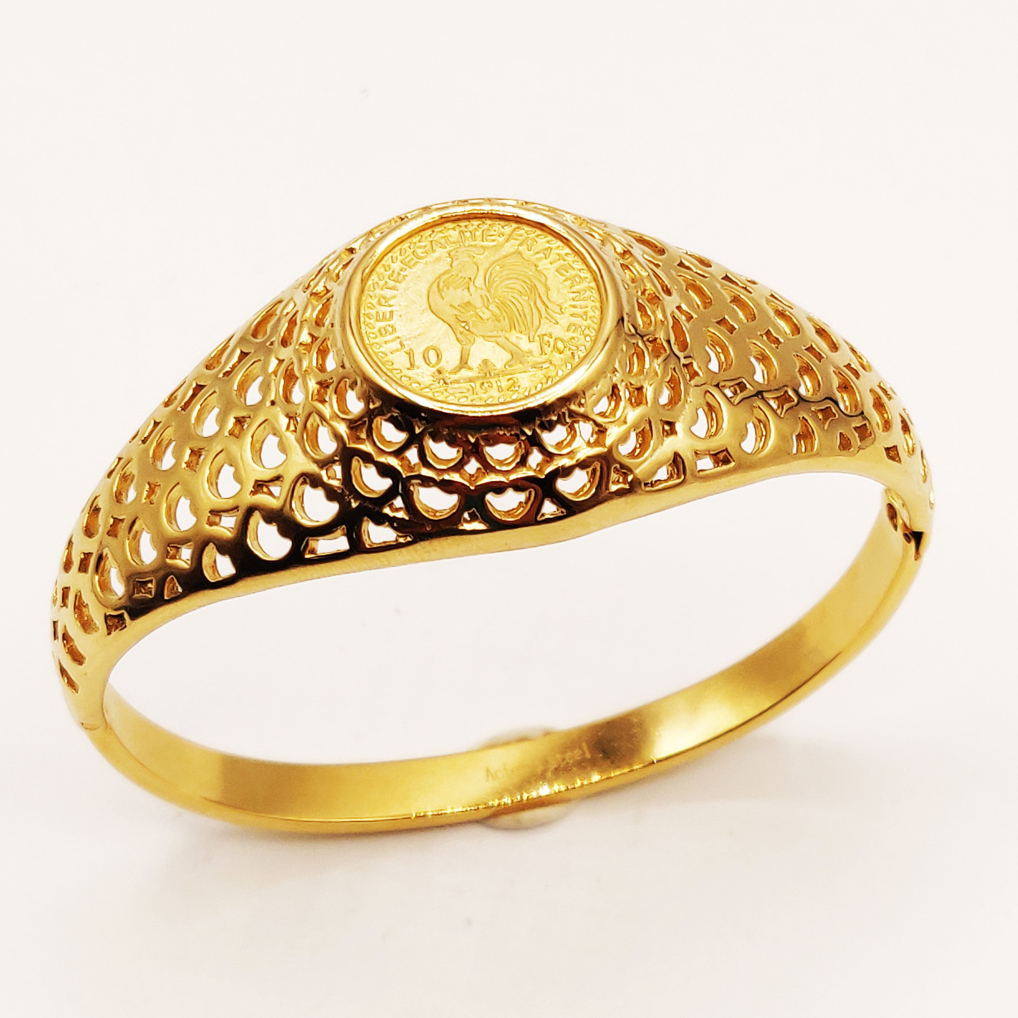Bracelet Rigide Louise Coq Tour Trous Luxe