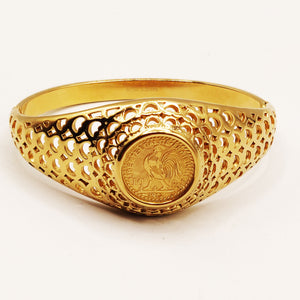 Bracelet Rigide Louise Coq Tour Trous Luxe