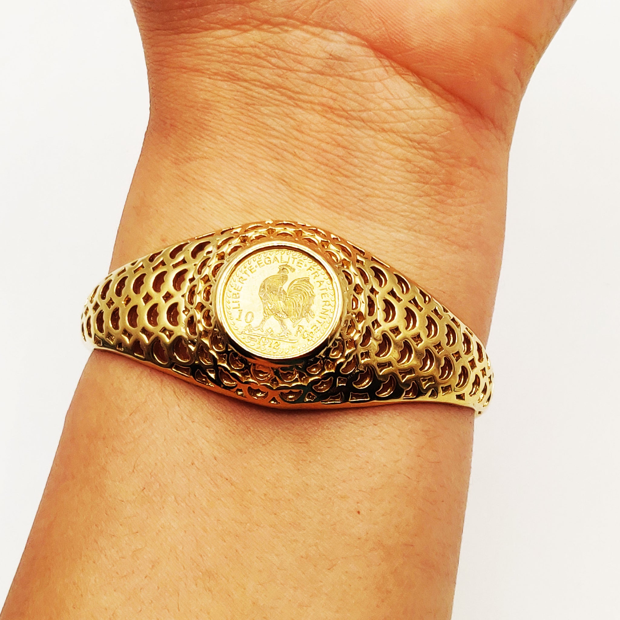 Bracelet Rigide Louise Coq Tour Trous Luxe