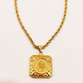 Collier Torsade Pendentif Carré Louise Coq Luxe
