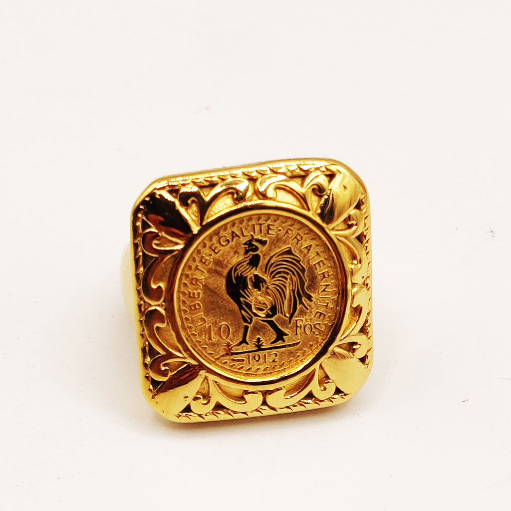 Bague Pendentif Carré Louise Coq Luxe