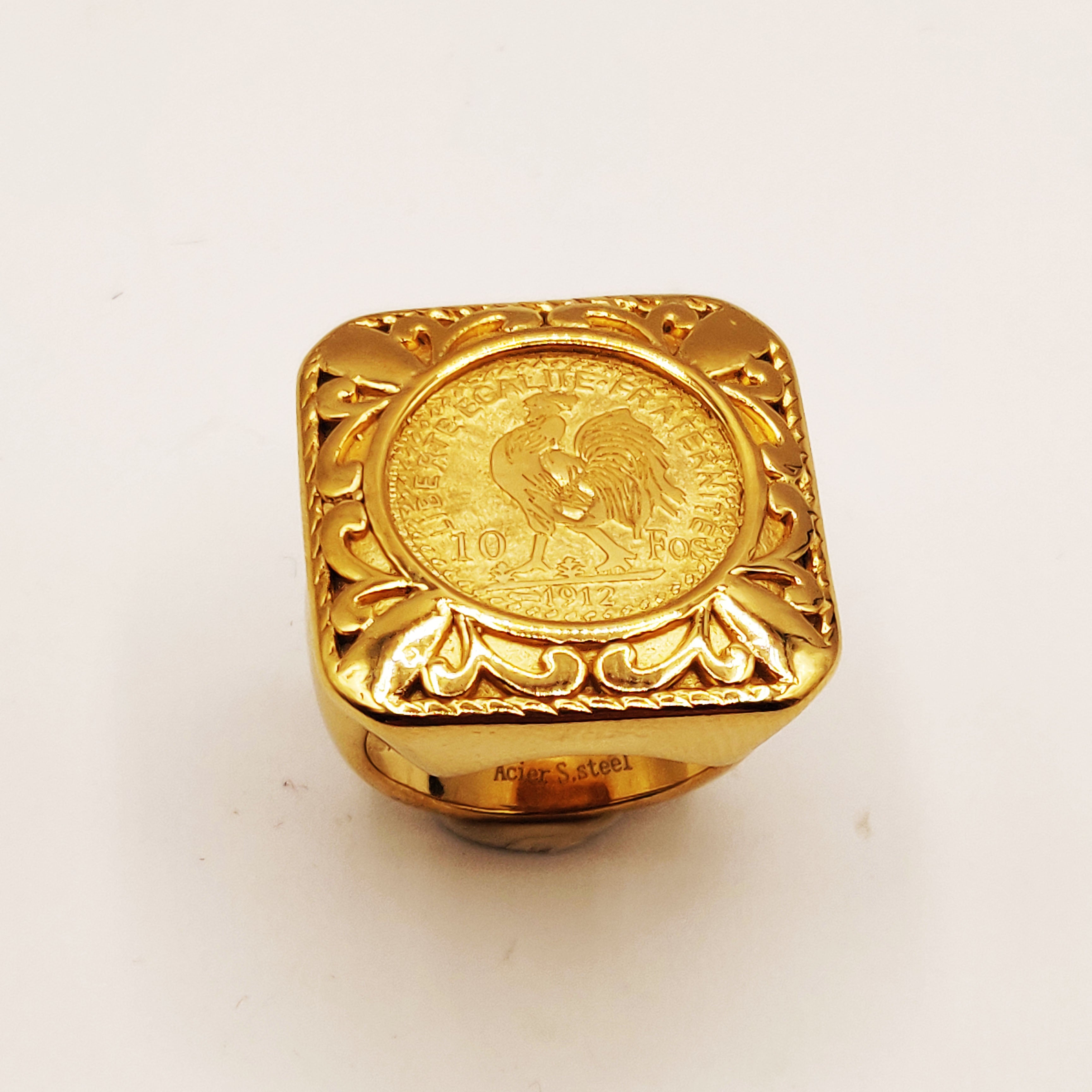 Bague Pendentif Carré Louise Coq Luxe